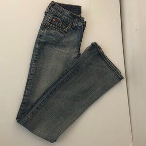 Moto UK - Medium Blue Flare Jeans - Size 24 - NEW never worn
